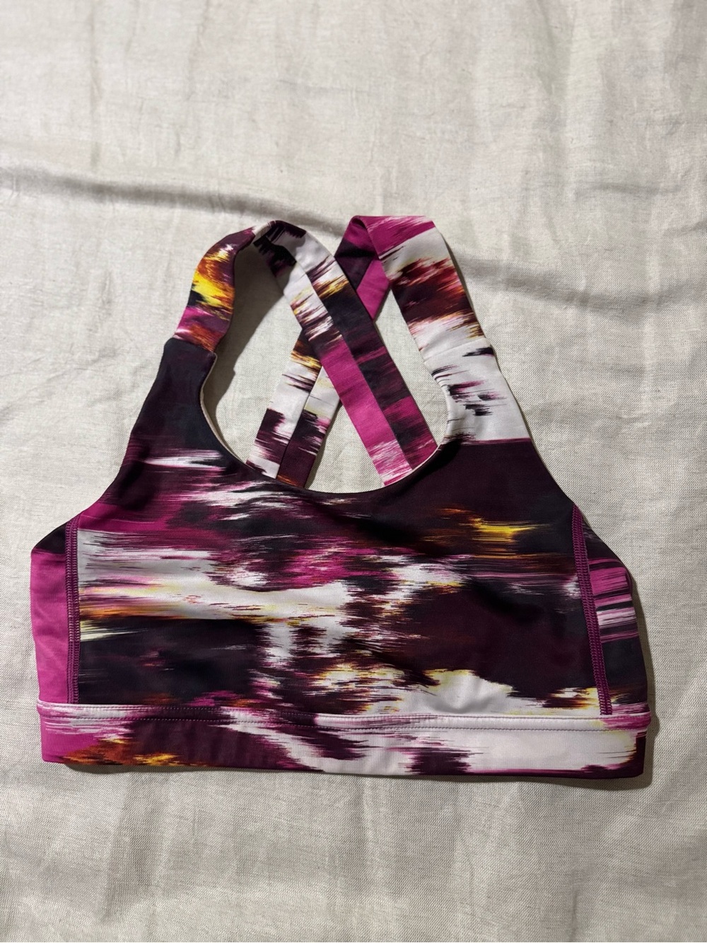 Lululemon Energy Bra – Women’s Size 8 Pink Purple Abstract Print